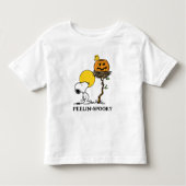 Snoopy und Holznest mit Jack O' Lantern Kleinkind T-shirt (Vorderseite)