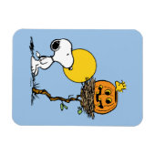 Snoopy und Holznest mit Jack O' Lantern Magnet (Horizontal)