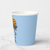 Snoopy und Holznest mit Jack O' Lantern Pappbecher (Links)