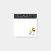 Snoopy und Holznest mit Jack O' Lantern Post-it Klebezettel (Vorderseite)