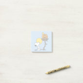 Snoopy und Holznest mit Jack O' Lantern Post-it Klebezettel (Auf Schreibtisch)
