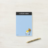 Snoopy und Holznest mit Jack O' Lantern Post-it Klebezettel (Auf Schreibtisch)