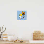 Snoopy und Holznest mit Jack O' Lantern Poster (Küche)