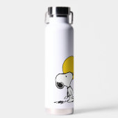 Snoopy und Holznest mit Jack O' Lantern Trinkflasche (Vorne)