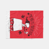 Snoopy und Woodstock - Merry & Bright Fleecedecke (Vorderseite (Horizontal))
