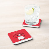 Snoopy und Woodstock - Merry & Bright Getränkeuntersetzer (Rechte Seite)