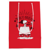 Snoopy und Woodstock - Merry & Bright Mittlere Geschenktüte (Rückseite)