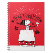 Snoopy und Woodstock - Merry & Bright Notizblock (Vorderseite)