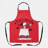 Snoopy und Woodstock - Merry & Bright Schürze (Vorderseite)