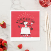 Snoopy und Woodstock - Merry & Bright Serviette (Beispiel)