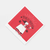 Snoopy und Woodstock - Merry & Bright Serviette (Ecke)