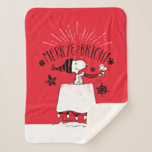 Snoopy und Woodstock - Merry & Bright Sherpadecke