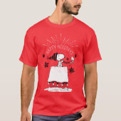 Snoopy und Woodstock - Merry & Bright T-Shirt (Vorderseite)