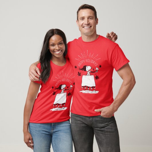Snoopy und Woodstock - Merry & Bright T-Shirt (Unisex)