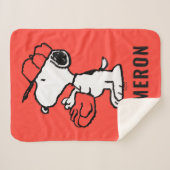 Snoopy Varsity Sports Baseball | Add Your Name Sherpadecke (Vorderseite (Horizontal))