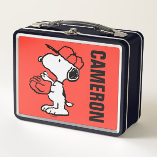 Snoopy Varsity Sports Baseball Metall Brotdose