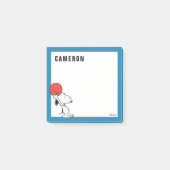 Snoopy Varsity Sports Basketball | Name hinzufügen Post-it Klebezettel (Vorderseite)