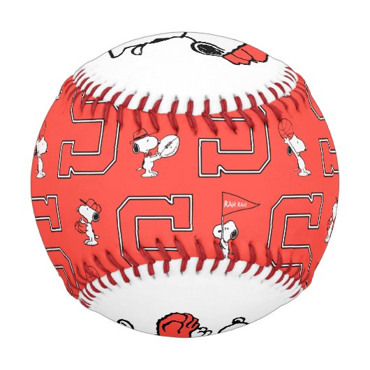 Snoopy Varsity Sports Pattern Baseball (Rückseite)