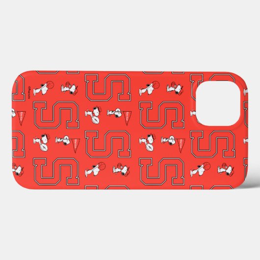 Snoopy Varsity Sports Pattern Case-Mate iPhone Hülle (Rückseite (Horizontal))
