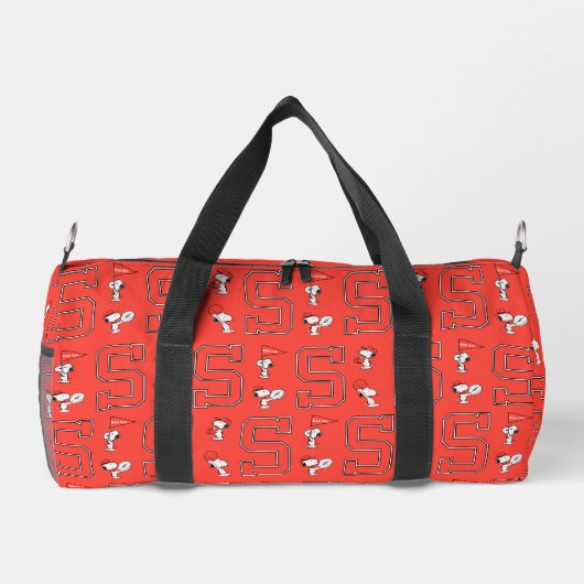 Snoopy Varsity Sports Pattern Duffle Bag (Rückseite)