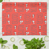 Snoopy Varsity Sports Pattern Geschirrtuch (Gefaltet)