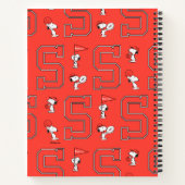 Snoopy Varsity Sports Pattern Notizblock (Rückseite)