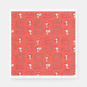 Snoopy Varsity Sports Pattern Serviette (Vorderseite)