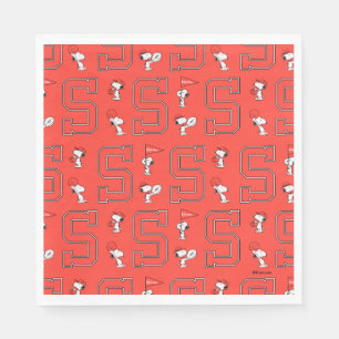 Snoopy Varsity Sports Pattern Serviette