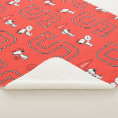 Snoopy Varsity Sports Pattern Sherpadecke (3/4)