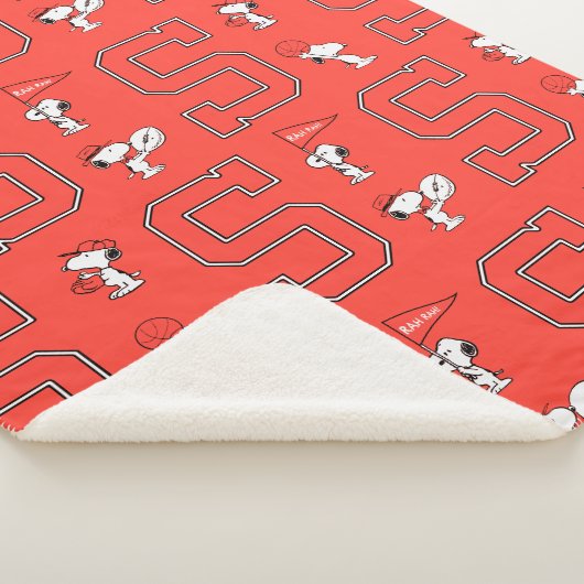 Snoopy Varsity Sports Pattern Sherpadecke (3/4)