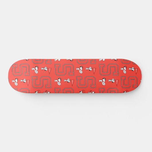 Snoopy Varsity Sports Pattern Skateboard (Horizontal)