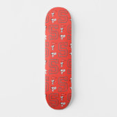 Snoopy Varsity Sports Pattern Skateboard (Vorderseite)