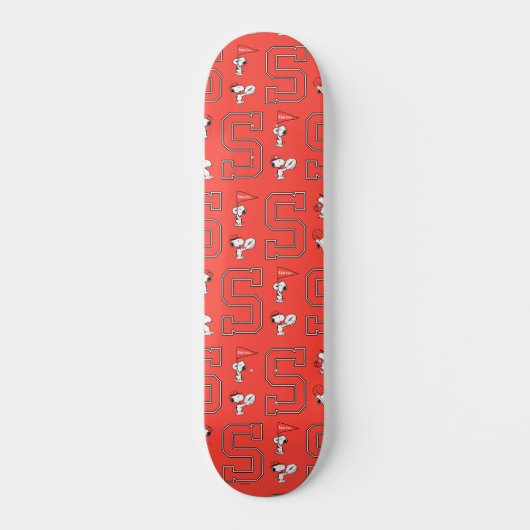 Snoopy Varsity Sports Pattern Skateboard (Vorderseite)
