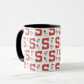 Snoopy Varsity Sports Pattern Tasse (Vorderseite Links)