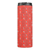 Snoopy Varsity Sports Pattern Thermosbecher (Rückseite)