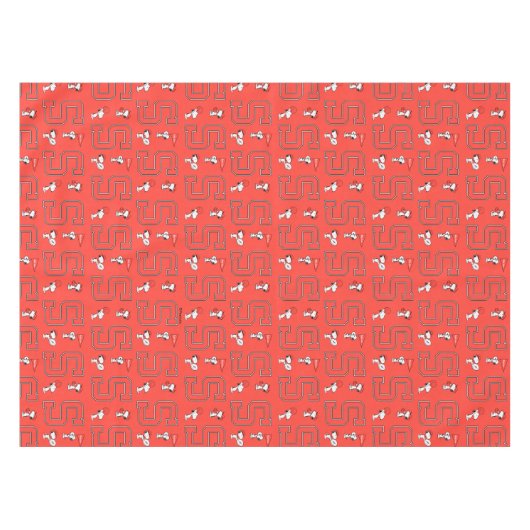 Snoopy Varsity Sports Pattern Tischdecke (Vorderseite (Horizontal))
