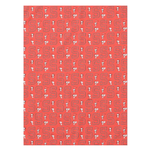 Snoopy Varsity Sports Pattern Tischdecke (Vorderseite)