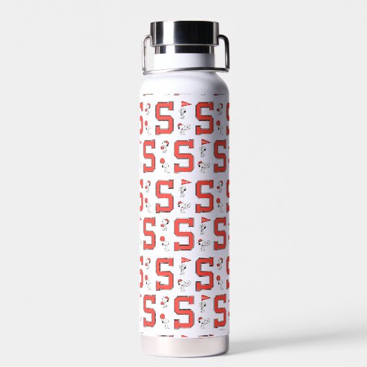 Snoopy Varsity Sports Pattern Trinkflasche (Rückseite)