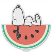 Snoopy Wassermelonen-Träume Aufkleber (Vorderseite)