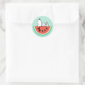 Snoopy Wassermelonen Träume Runder Aufkleber (Tasche)