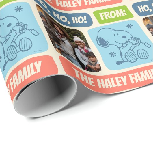 Snoopy Weihnachtswrapping mit Foto Wrapping Pape Geschenkpapier (Rolleneckpunkt)