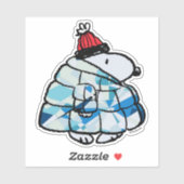 Snoopy Winter Gem Puffer Jacke Aufkleber (Blatt)