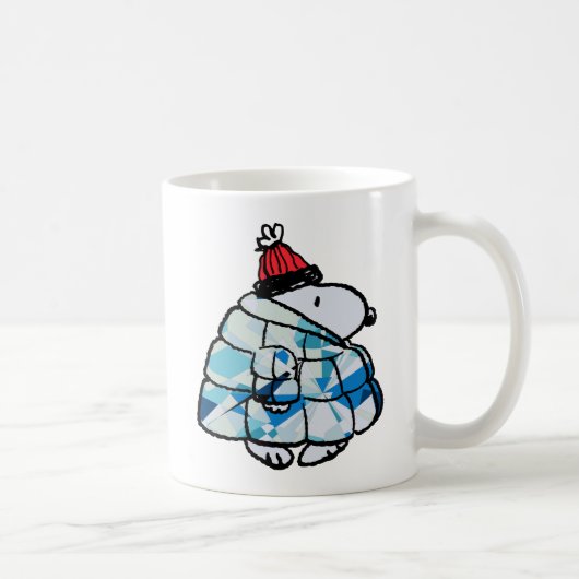 Snoopy Winter Gem Puffer Jacke Kaffeetasse (Rechts)