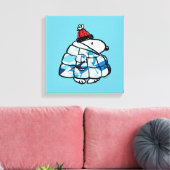 Snoopy Winter Gem Puffer Jacke Leinwanddruck (Insitu (Wohnzimmer))