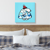 Snoopy Winter Gem Puffer Jacke Leinwanddruck (Insitu (Schlafzimmer))