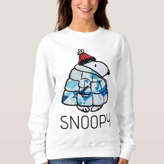 Snoopy Winter Gem Puffer Jacke Sweatshirt (Vorderseite)