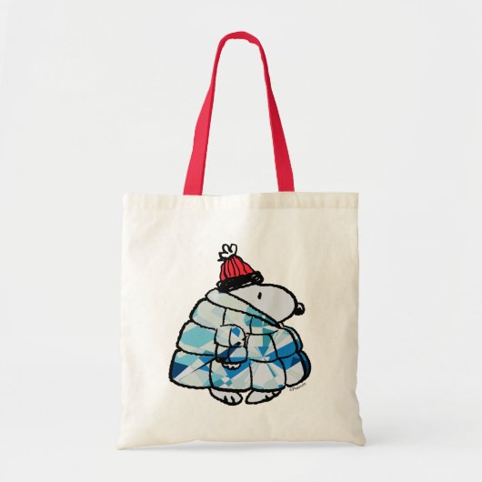 Snoopy Winter Gem Puffer Jacke Tote Bag Tragetasche (Vorne)