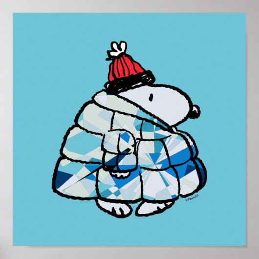 Snoopy Winter Gem Puffer Jacken Poster (Vorne)