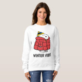 Snoopy Winter in Daunenmantel Sweatshirt (Vorne ganz)