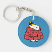 Snoopy Winter in Puffer Coat Keychain Schlüsselanhänger (Vorderseite)